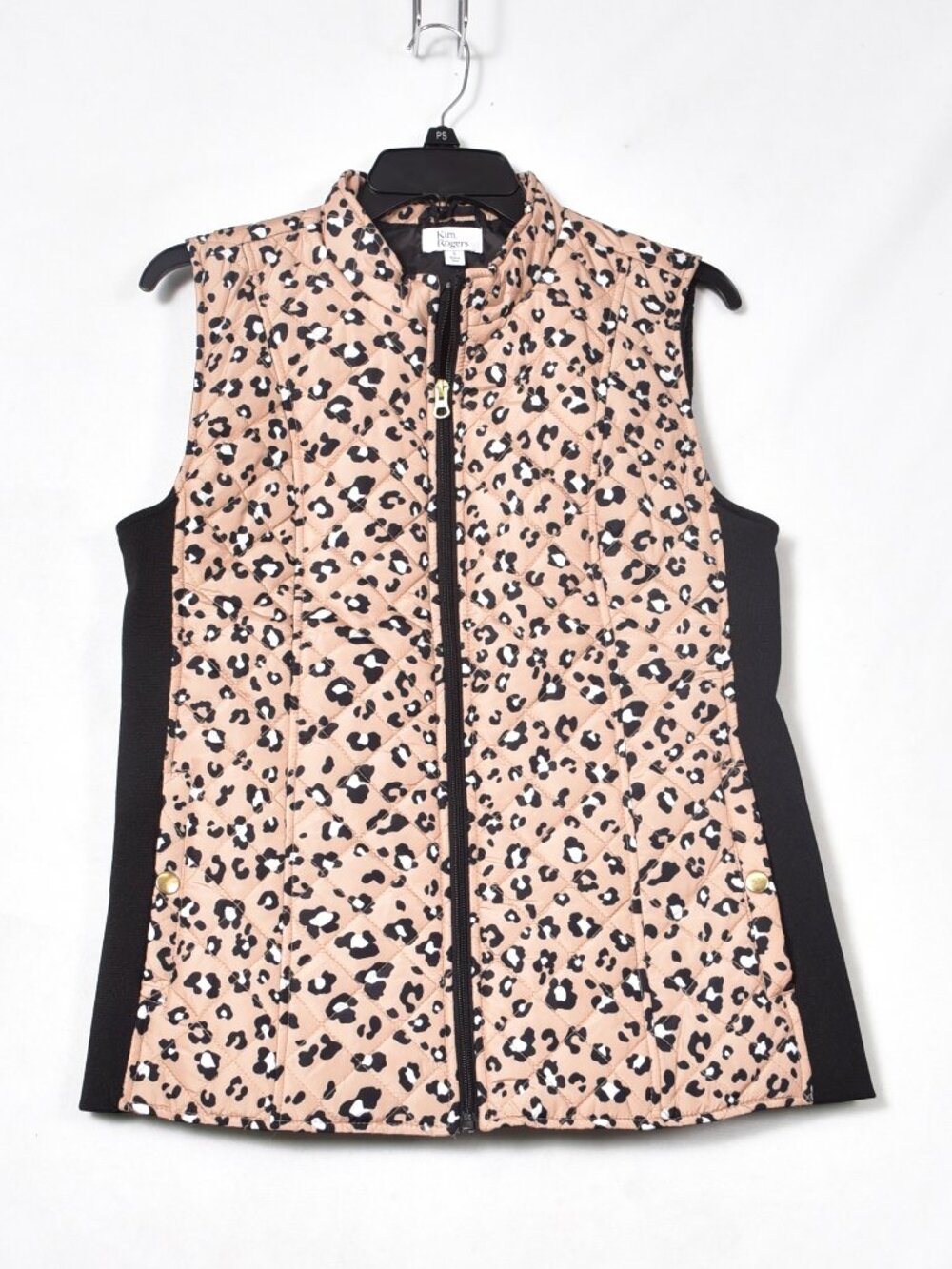 Kim Rogers Women's Animal Print Puffer Vest Size Small
